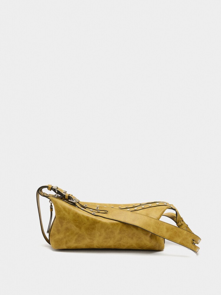 Bolso De Hombro Con Tachuelas verde