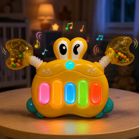 Piano cangrejo con sonidos para niños Amarillo
