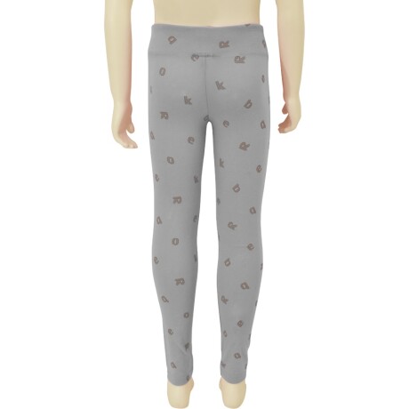 Calza Larga Reebok G Es Aop Leggin p/ Niñas Deportiva Casual Gris