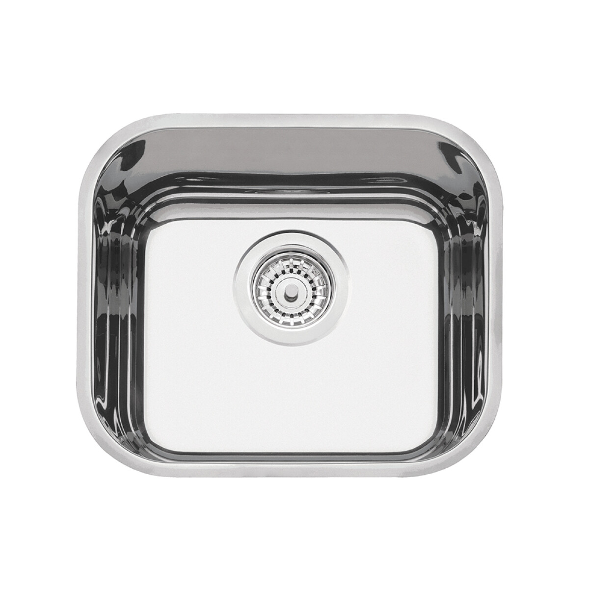 Pileta Simple De Acero Inoxidable 304 Terminación Alto Brillo 40x34 Cm Tramontina 