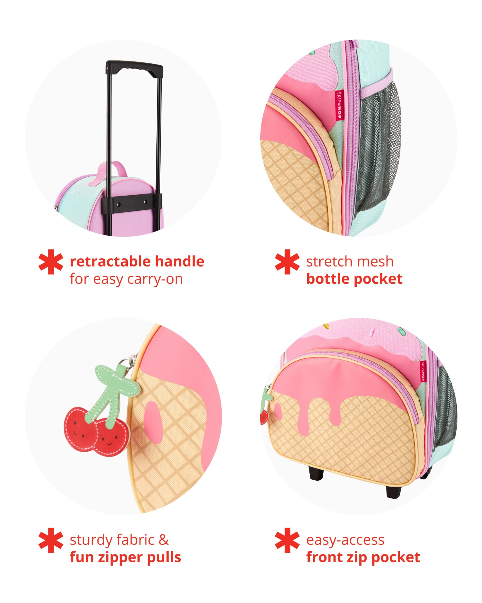 Mochila con rueditas, diseño helado Mochila con rueditas, diseño helado