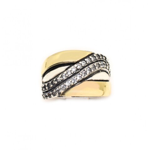 Anillo en Oro y Plata 925 con Zirconias Anillo en Oro y Plata 925 con Zirconias