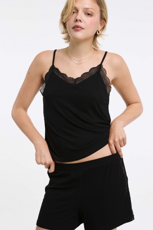 Musculosa Lorde Negro