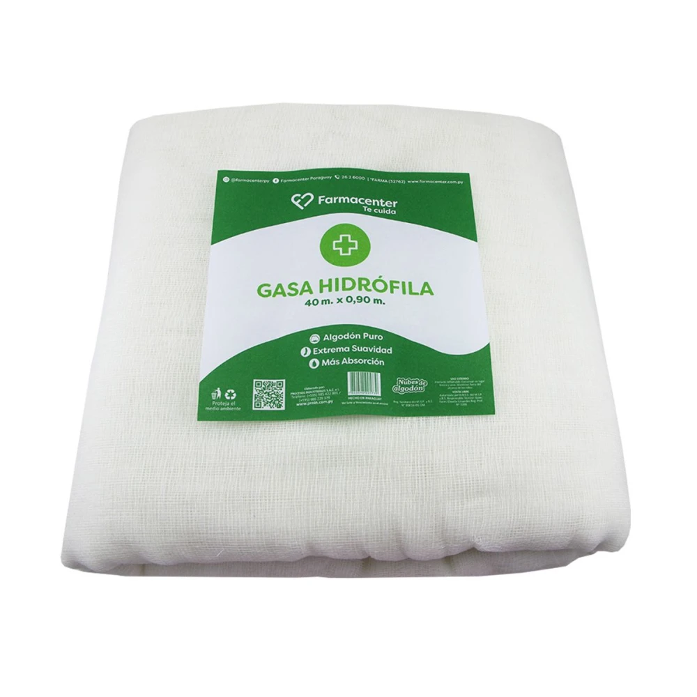 FARMACENTER GASA HIDROFILA 9 CM. UNID. X