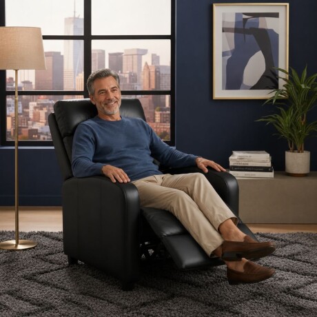 Sillon reclinable 1 cuerpo Negro