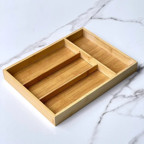 Cubiertero Porta Cubiertos Organizador Madera Bambú Largo 33cm x Ancho 25 x Alto 4cm Cubiertero Porta Cubiertos Organizador Madera Bambú Largo 33cm x Ancho 25 x Alto 4cm