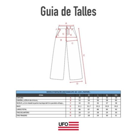 Pantalón de lino UFO Feather Azul Azul acero