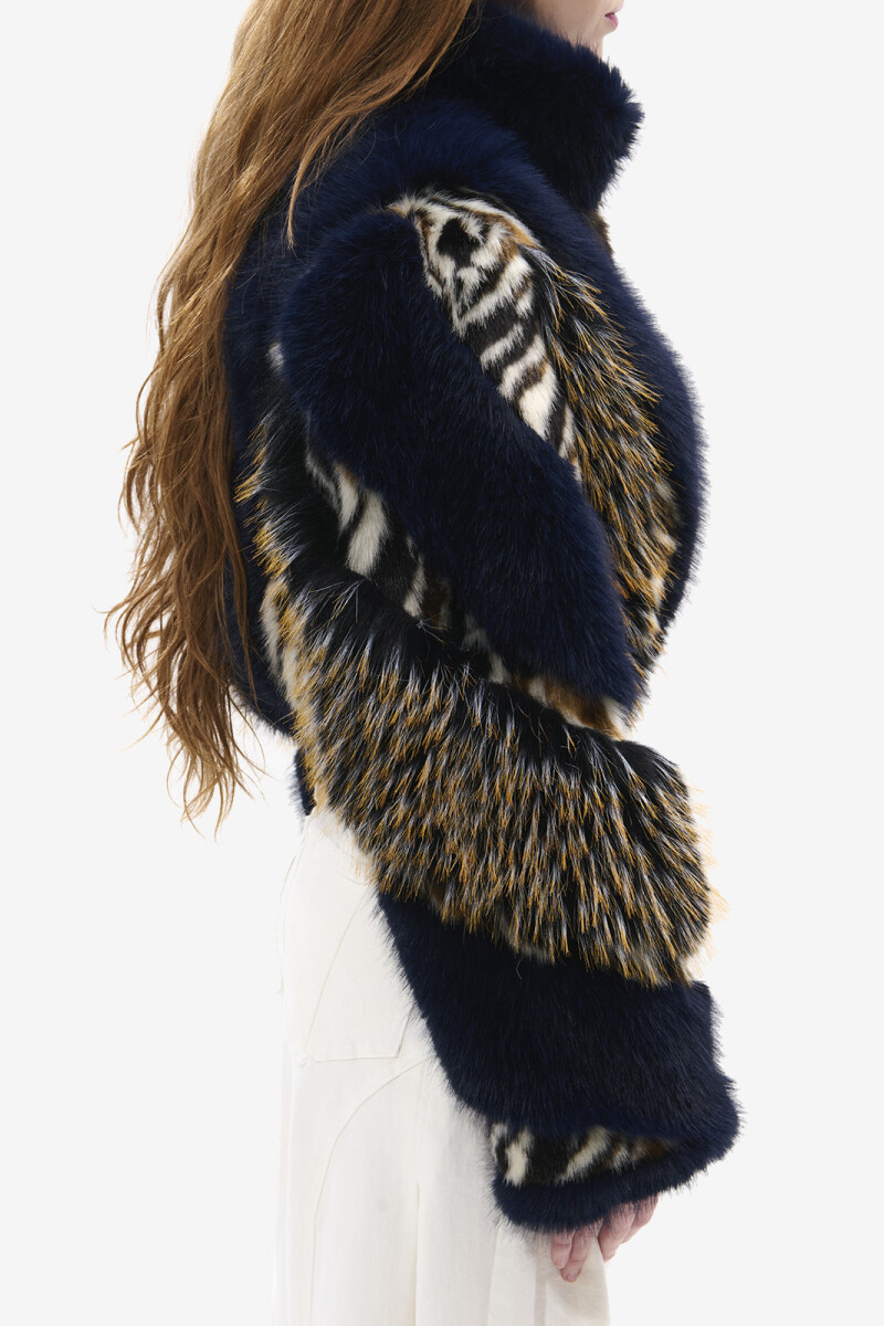 BOMBER FUR CHIARA Navy