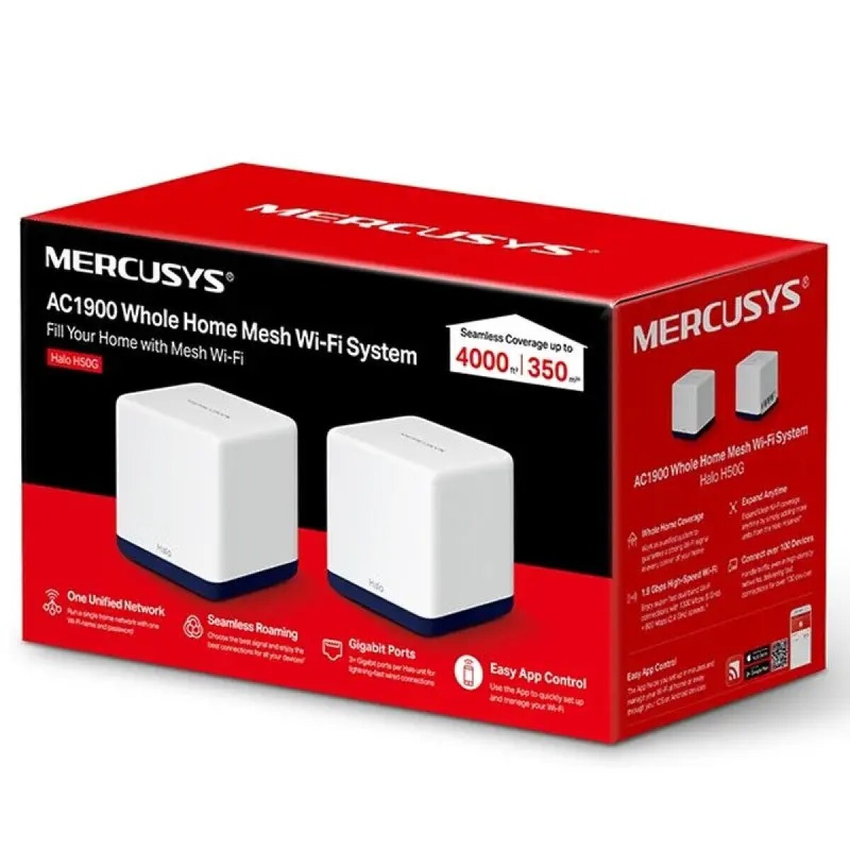Access Point Mesh Wi-Fi System Mercusys 300Mbps Pack 2 unid - Unica 