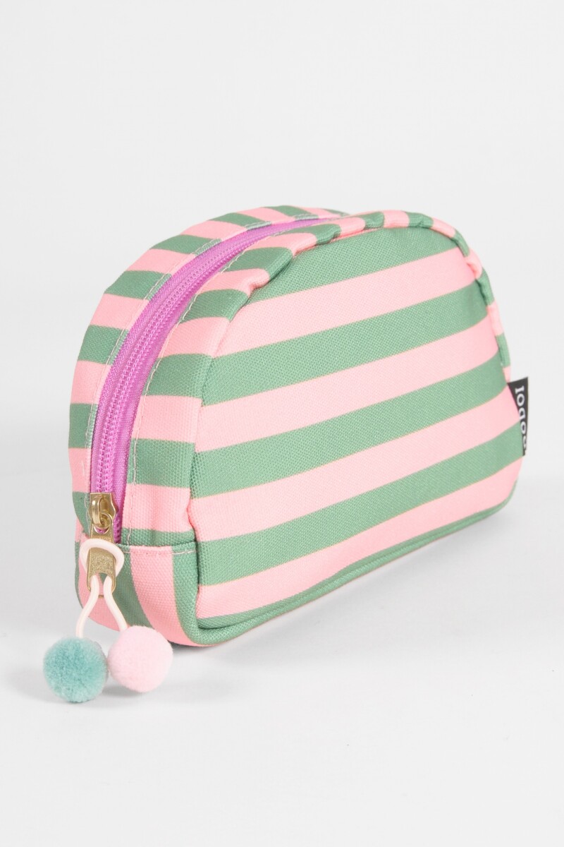 Estuche rayas verde