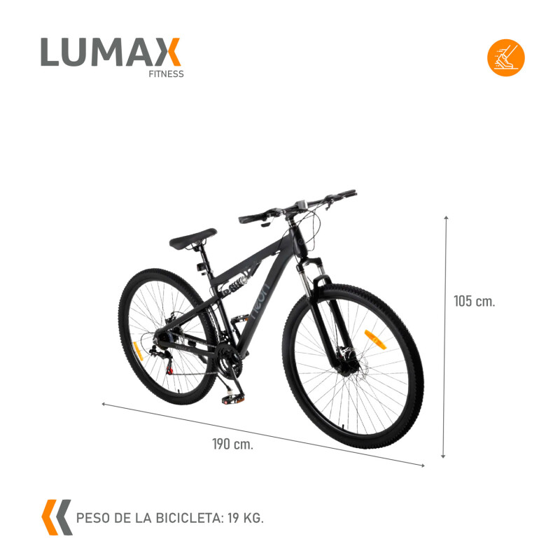 Bicicleta Montaña Doble Suspension R29 Freno Disco Negro