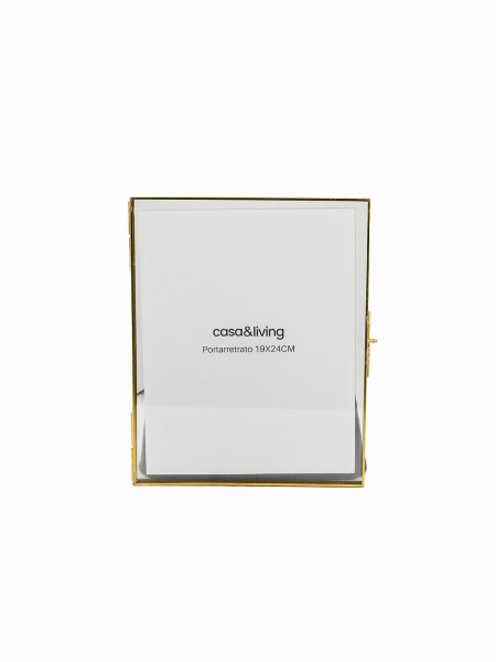 PORTARRETRATO DOBLE METAL DORADO