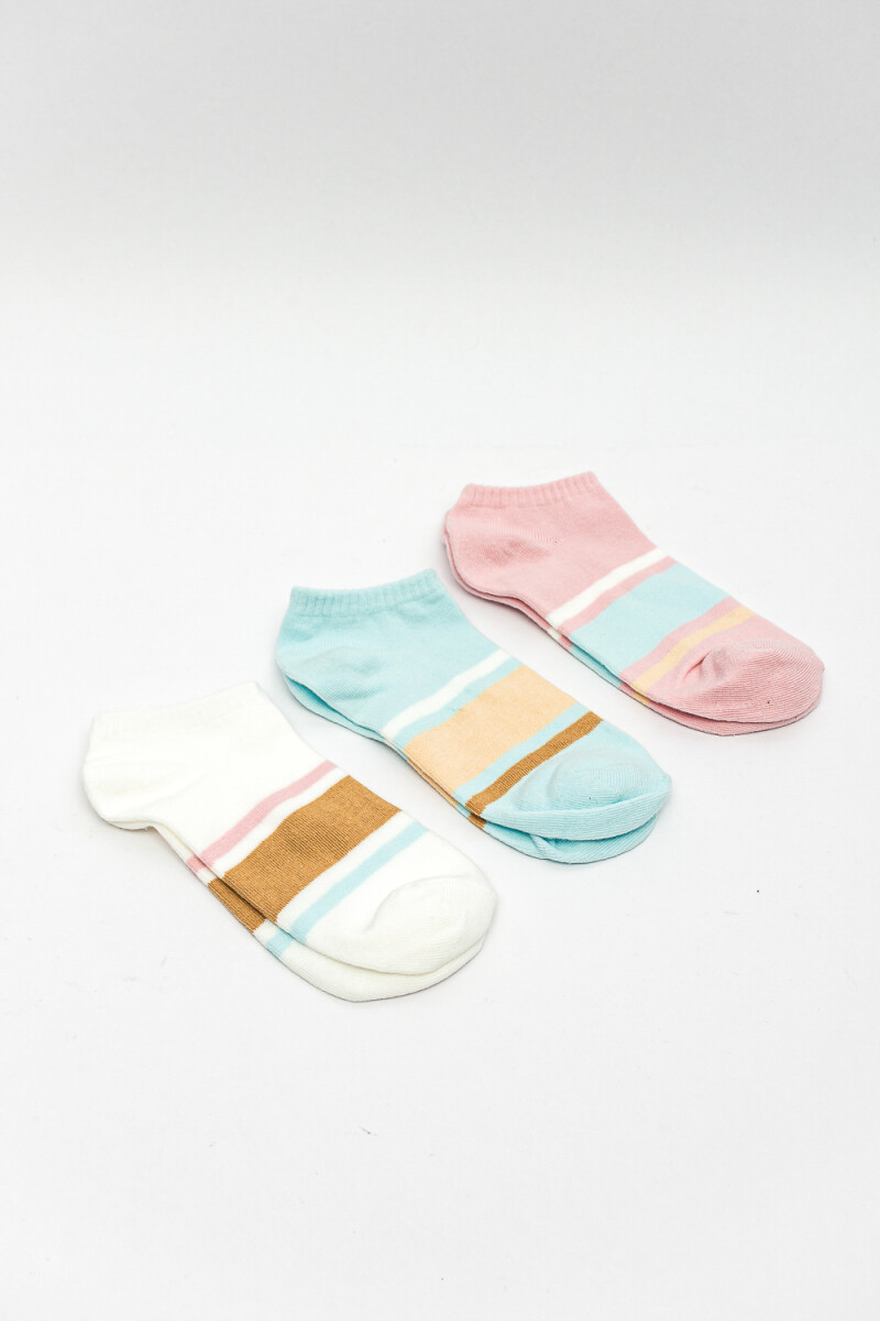Medias Ankle Tier, Pack X 3 - Color Unico 