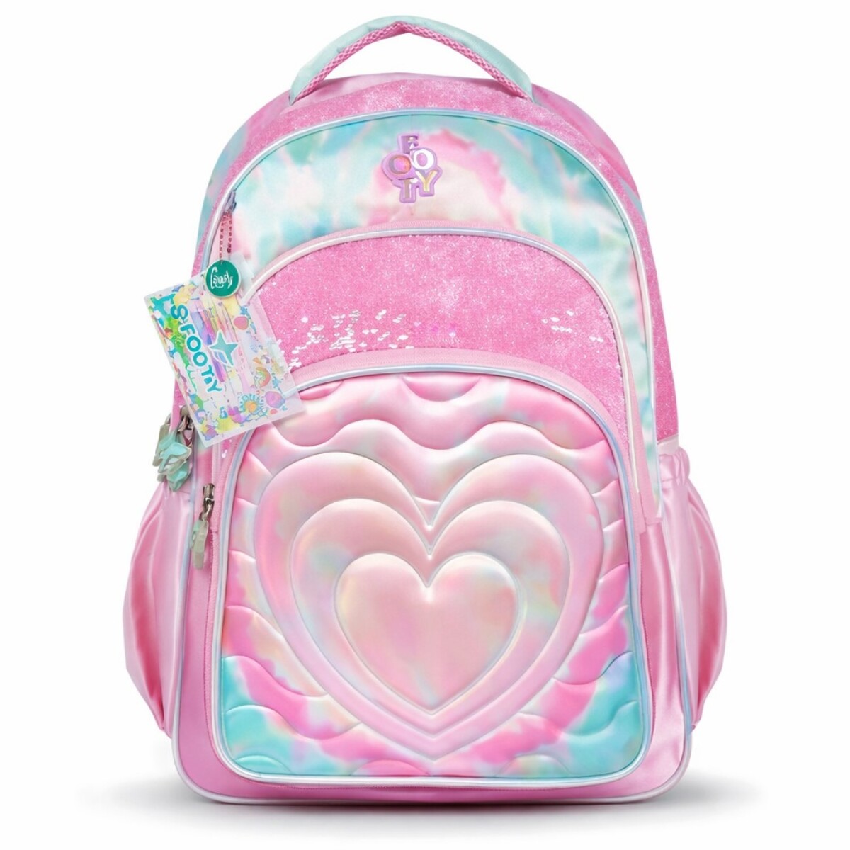 MOCHILA FOOTY CORAZON 18" - ROSADO 