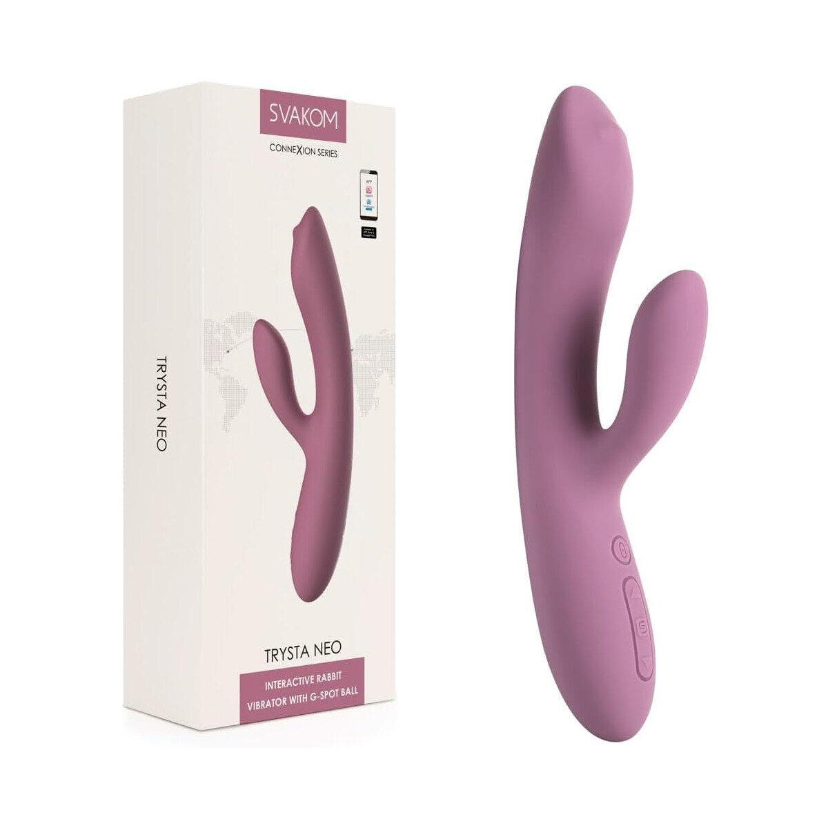 Vibrador Doble Motor con Masajeador y APP Trysta Neo 