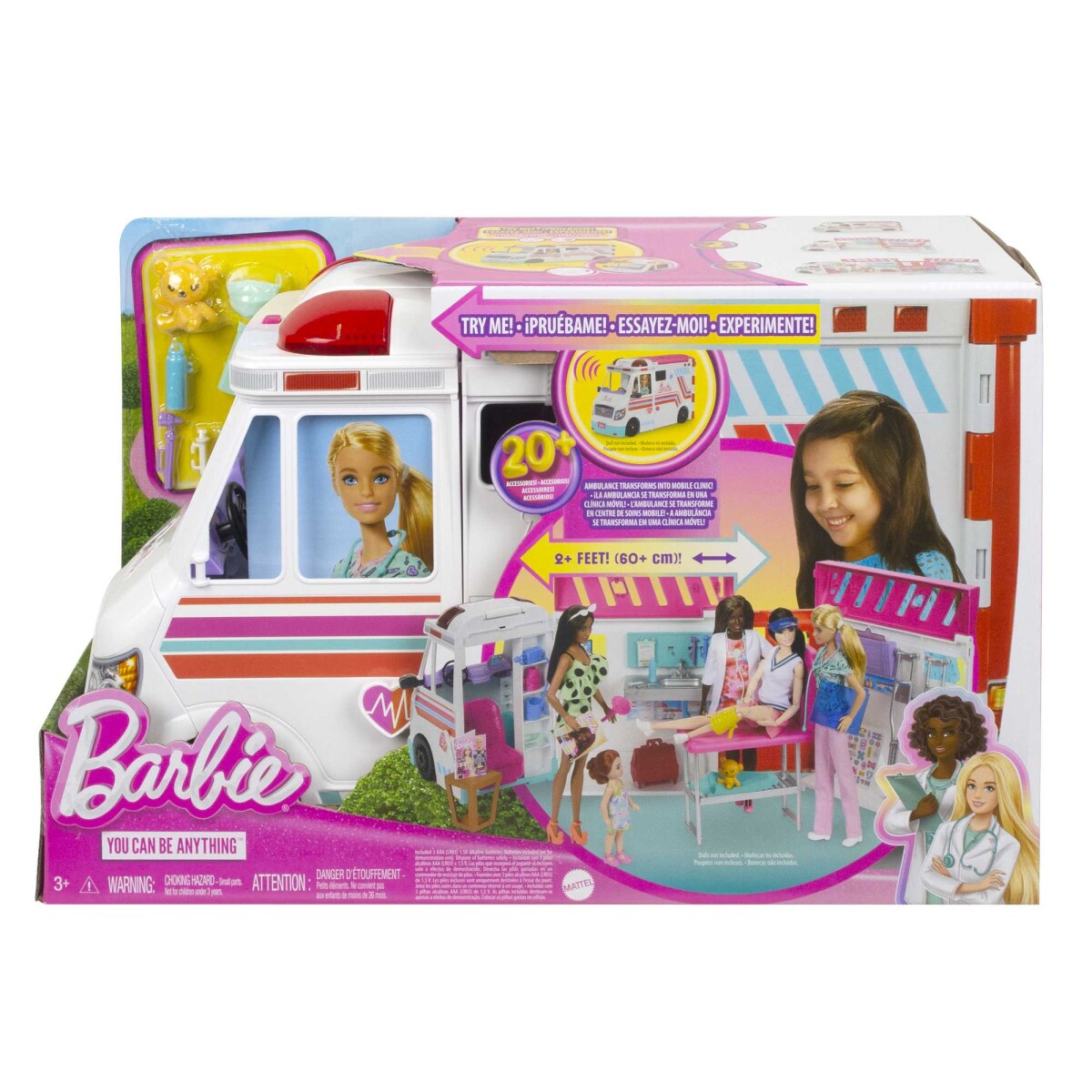 Set Barbie Clínica de Cuidados Ambulancia con Luces - 001 