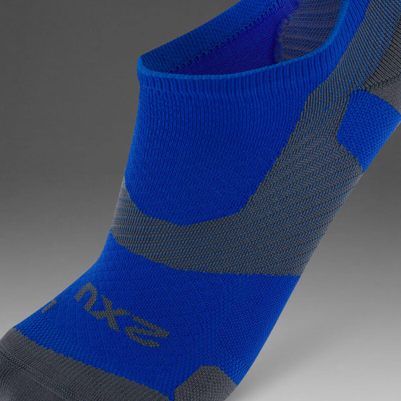 Medias Running Vectr Light Cushion No Show Compression Unisex Vibrant Blue/grey