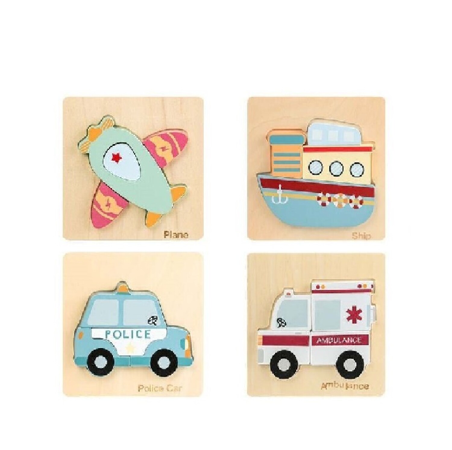 Set 4 Rompecabezas Puzzles Transporte 0105 — Universo Binario