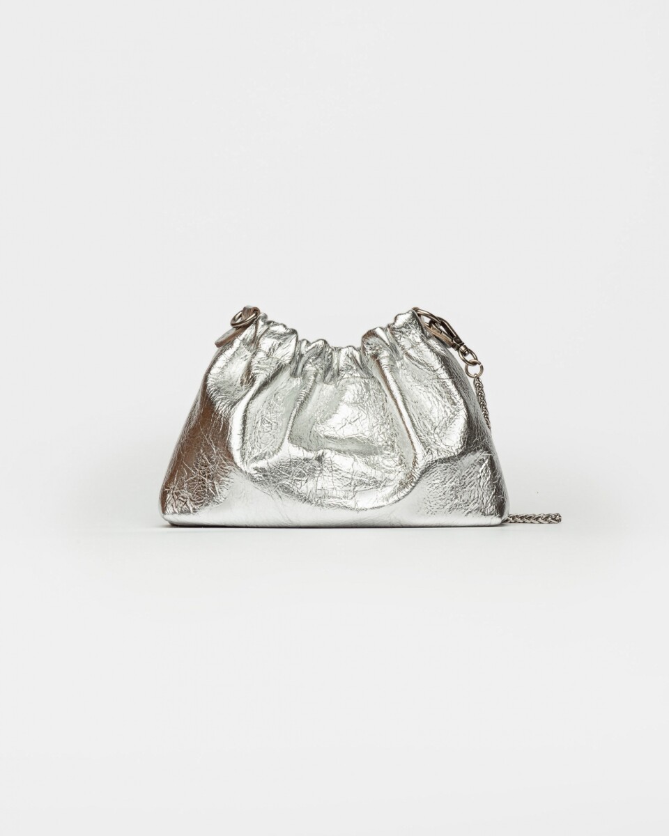 Mini bag Gina en cuero arrugado - Metalizado 