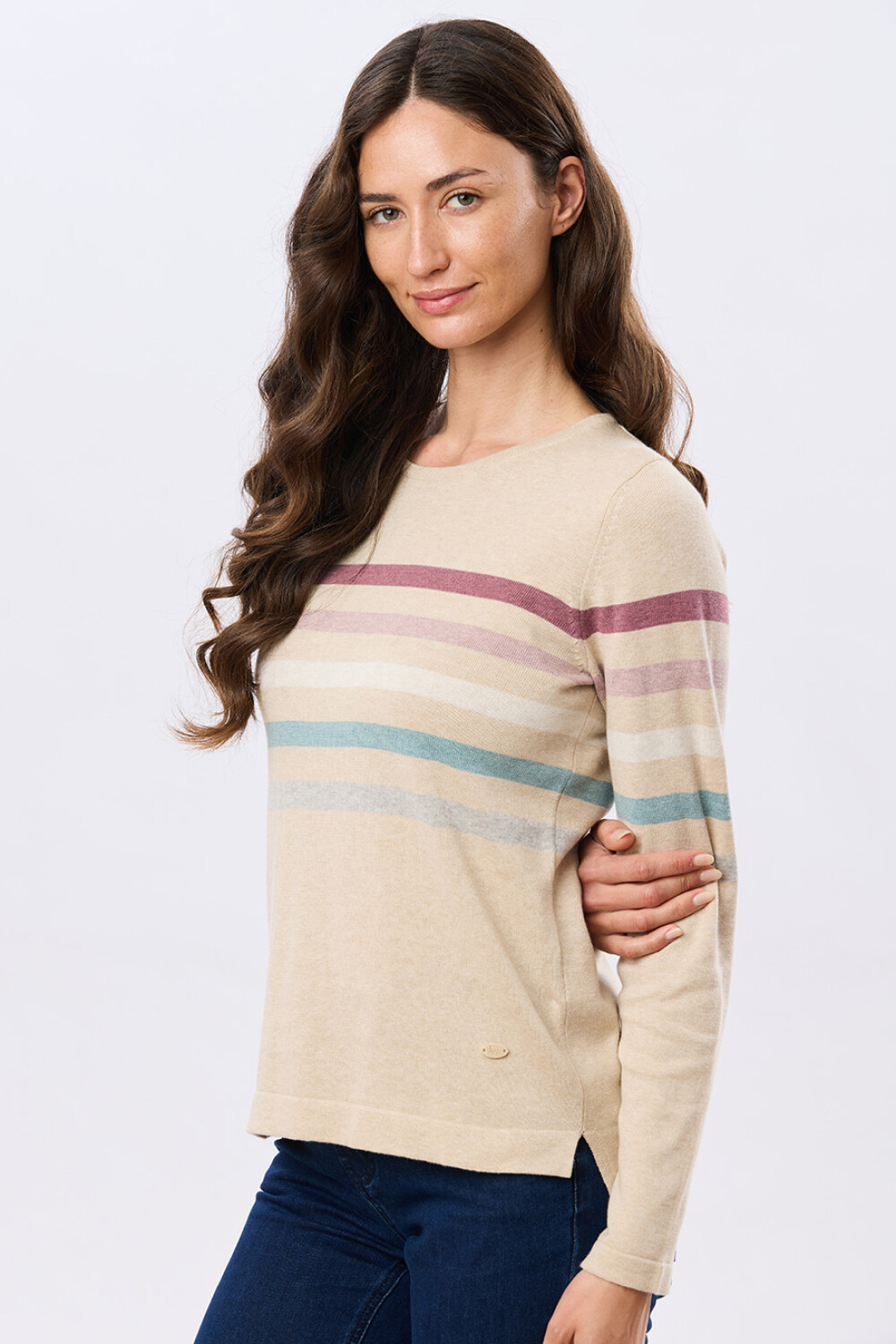 BUZO TEJIDO RAYADO Beige