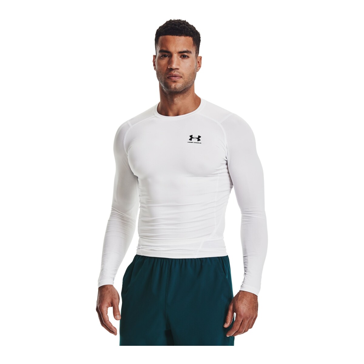 Remera de Hombre Under Armour HeatGear® Long Sleeve Under Armour - Blanco 