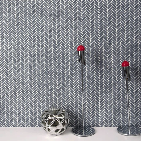 Mosaico De Vidrio 28X30.30 Color Gris Porcelamika 000