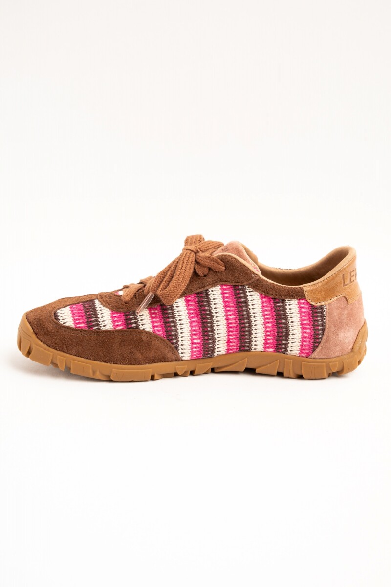 Zapatillas Retro Rayas Rosa