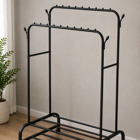 Perchero Organizador - Alt Total 160cm X Ancho Total 118cm - NEGRO Perchero Organizador - Alt Total 160cm X Ancho Total 118cm - NEGRO