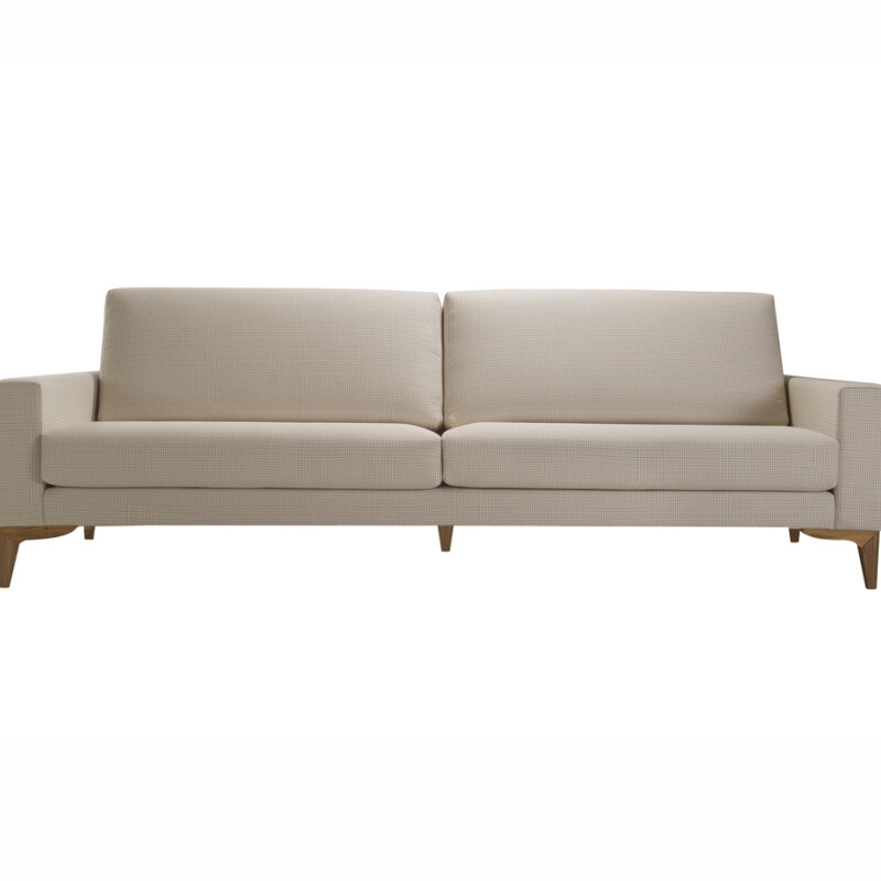 SOFA 3 CUERPOS - MADERA CINAMOMO - TELA EASY CLEAN BEIGE SOFA 3 CUERPOS - MADERA CINAMOMO - TELA EASY CLEAN BEIGE