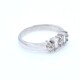 Anillo platino con brillantes baguette y redondos Anillo platino con brillantes baguette y redondos