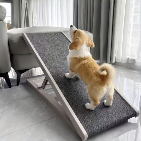 Rampa Para Mascotas Chica Plegable Liviana Compacta Gris