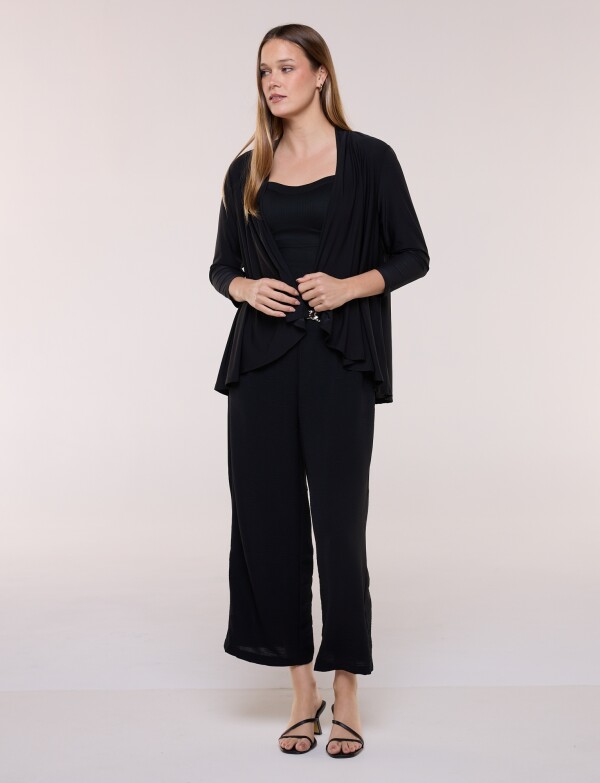 Cardigan Fluido Abierto NEGRO