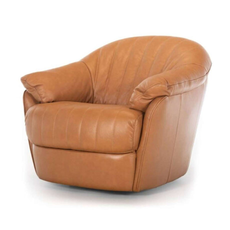 Butaca Giratoria 100% Cuero Paris Camel