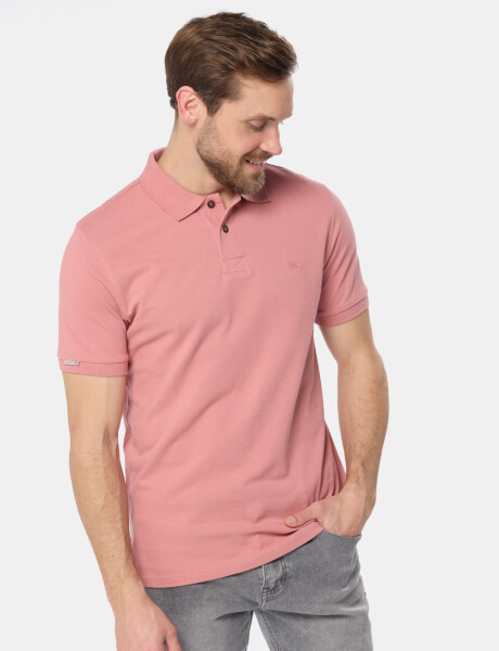 REMERA POLO PIQUE LISA Coral
