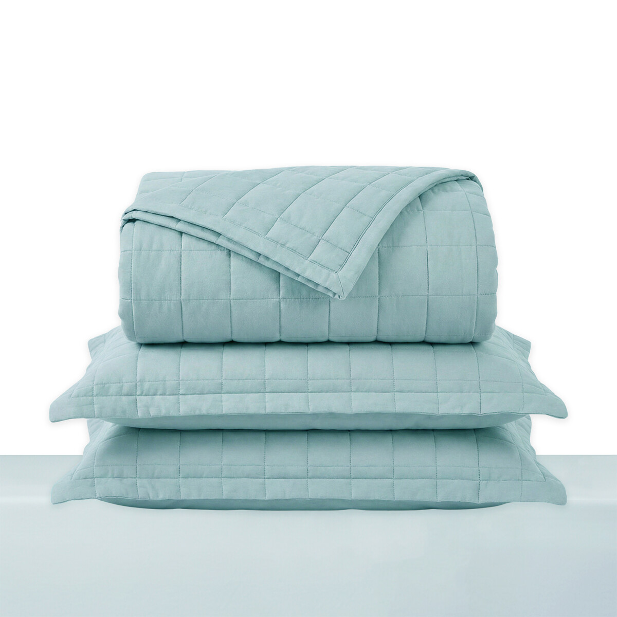 Acolchado 1 Plaza | 1 Plaza y Media - Basic 200 Hilos - Celeste 
