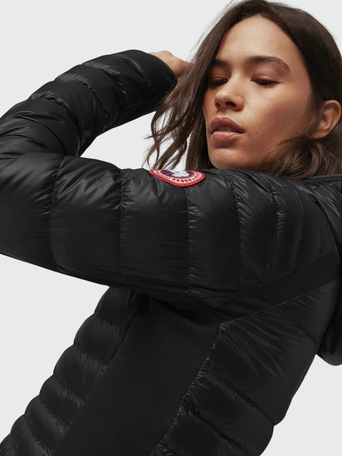 Canada Goose -Campera con capucha rellena de plumas, Hydbridge Lite Hoody Negro