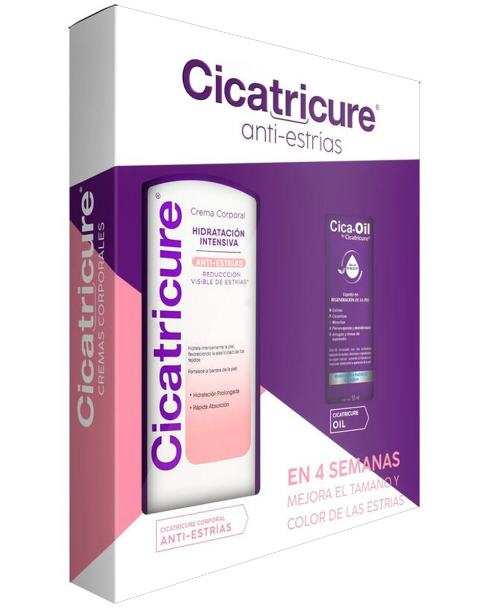 Pack Cicatricure Antiestrias Crema Corporal Hidratante + Cica-Oil 