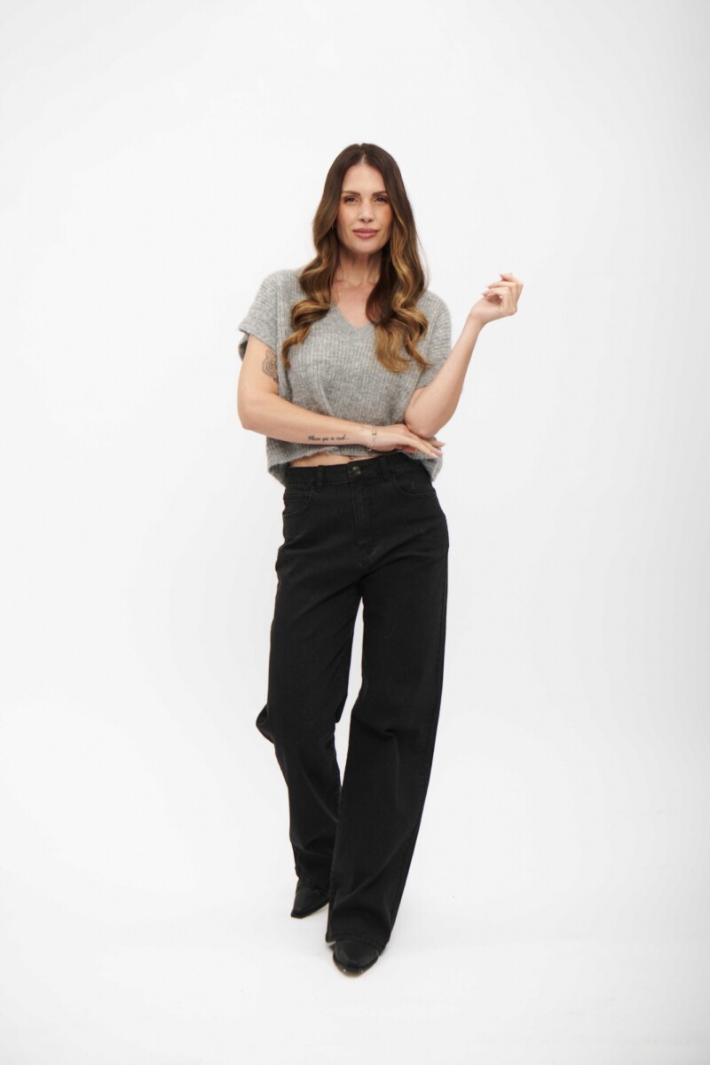 JEAN DANA WIDE LEG NEGRO