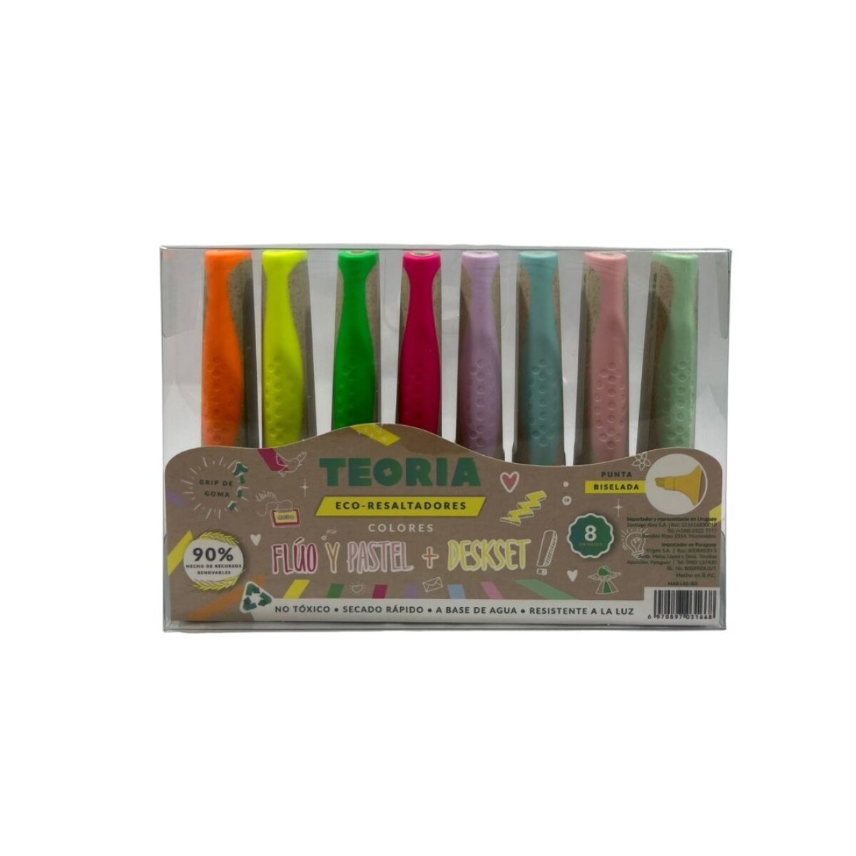 Resaltadores Eco de Trigo Teoría x8 