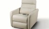 Butaca Reclinable - Eléctrica 100% de cuero - Virgina Beige