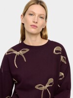 Sudadera Con Estampado De Lazos burdeos