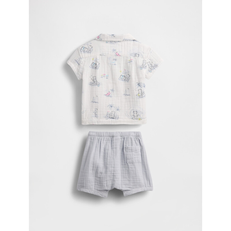 B 2PC SS TOILE SHORT SET TOILE