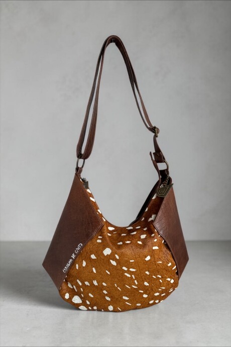 Cartera Gema Chocolate Combinada Con Print Y Arte Cartera Gema Chocolate Combinada Con Print Y Arte