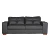 SOFA 100% CUERO - 3 CUERPOS - MODELO DOMINI - NEGRO SOFA 100% CUERO - 3 CUERPOS - MODELO DOMINI - NEGRO