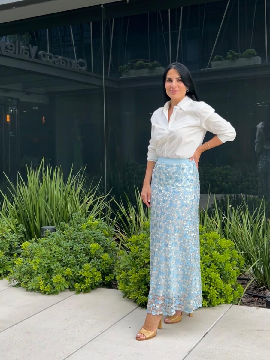 Falda Celia - Celeste 