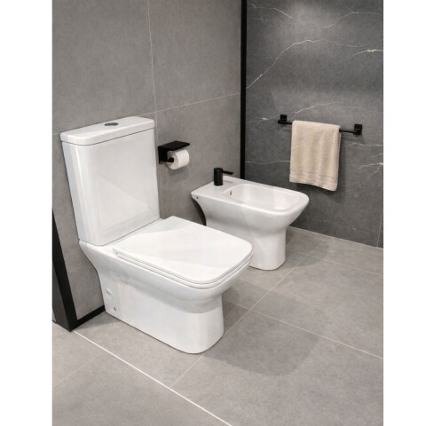 Inodoro largo con mochila Lenna Blanco 65X38X84cm Inodoro Largo Con Mochila Lenna Blanco 65x38x84cm