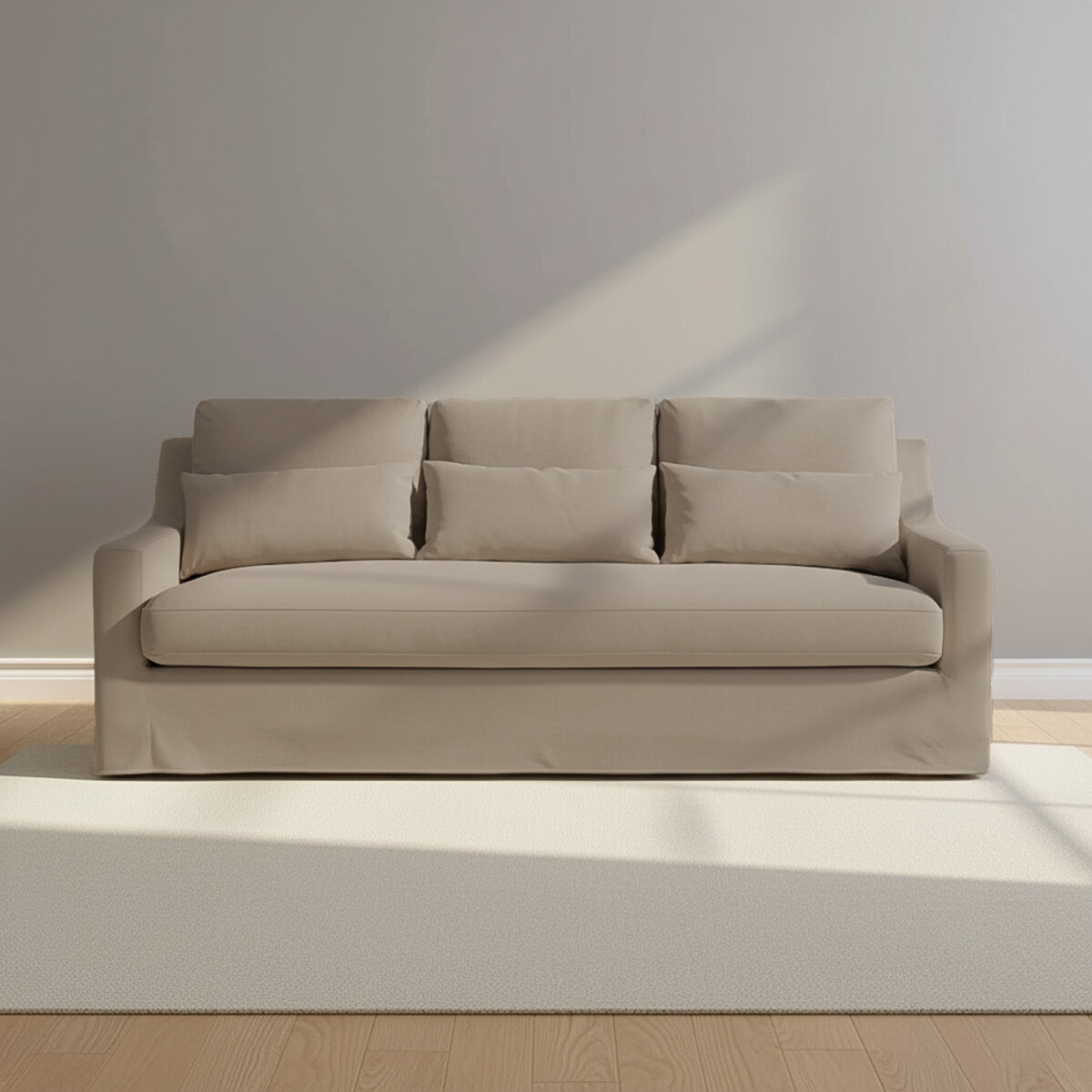 SOFÁ - 3 CUERPOS TELA VERDE SINGAPUR KHAKI 