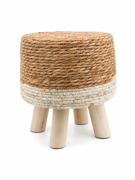 PUFF 3 PATAS YUTE COMBINADO BEIGE