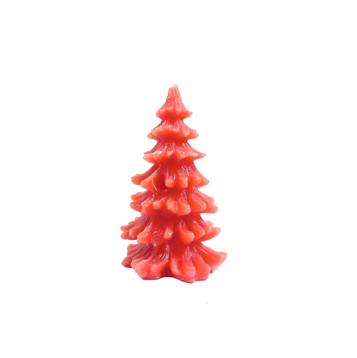 Vela navideña árbol - rojo 