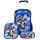 Set X3 Mochila C/ Carro + Bolso + Cartuchera P Niña Azul